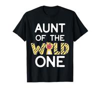 Aunt of The Wild One Zoo Themed 1st Birthday Party T-Shirt