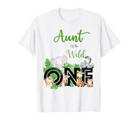 Aunt of The Wild One | Zoo's Happy Birthday Jungle Animal T-Shirt