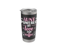 Aunt Powered By Love and Coffee Stainless Steel Insulated Tumbler