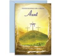 Aunt Religious Easter Card - Christian Easter Card - A5 Size with Envelope