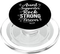 Aunt Supporter Rock Strong Forever - Cool Family Bond Auntie PopSockets PopGrip for MagSafe