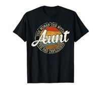 Aunt Woman Myth Bad Influence Vintage Stamp Mothers Day T-Shirt