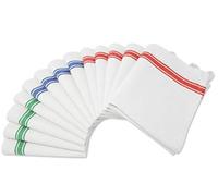 Aunti Em's Kitchen Dish Towels Set (13 Pack) for Kitchen Decor Super Absorbent 100% Natural Cotton Zero-Lint - 25.5 x 15.5 Inch (13-Pack Red, Green & Blue Stripes)
