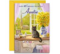 Auntie 65th Birthday Card - Spring Day - Medium Sized Card (A5 Size -148mm x 210mm) with Envelope