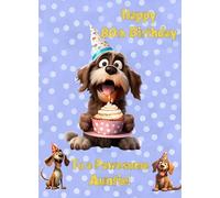 Auntie 80th Birthday Card (Funny Dog Humour)