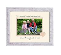 Auntie and Uncle Photo Frame Thank the Stars Above Personalised Double Mounted Quality Gift (Shabby Chic Frame Cream Mount Beige Inside)