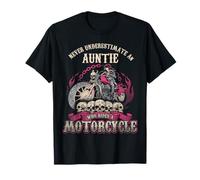 Auntie Biker Chick Gift Never Underestimate Motorcycle T-Shirt
