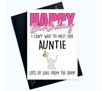 Auntie Birthday Card from The Bump Aunt Can't Wait to Meet You Cards Sis PC1005