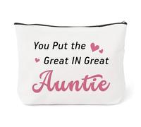 Auntie Birthday Gifts,Aunty Presents from Nephew,Presents for Aunty,Present for Aunties,Auntie Present for Mothers Day,Gift for Aunt Christmas,Makeup Bag Aunt Gifts from Niece
