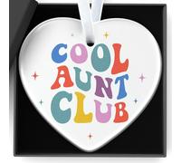 Auntie Birthday Gifts Ceramic Sign Cool Aunt Club Gift for An Amazing Auntie Rustic Home Decor Suitable for Family, Gatherings, Sisters, Friends, Christmas,Or As A Commemorative Gift for Aunt