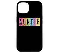 Auntie Colorful Fun Checkered Letters Design Case for iPhone 13