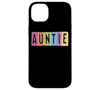 Auntie Colorful Fun Checkered Letters Design Case for iPhone 14 Plus