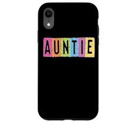 Auntie Colorful Fun Checkered Letters Design Case for iPhone XR