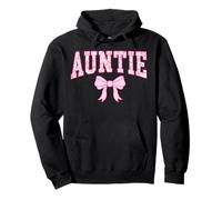Auntie Coquette Bow Pink Aesthetic Mother's Day Aunt Pullover Hoodie