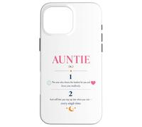 Auntie Definition Aesthetic Floral aunt Case for iPhone 16 Pro Max