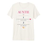 Auntie Definition Aesthetic Floral Aunt Premium T-Shirt
