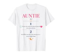 Auntie Definition Aesthetic Floral Aunt T-Shirt