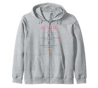 Auntie Definition Aesthetic Floral aunt Zip Hoodie