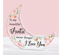 Auntie Gifts, Auntie Birthday Gifts, Auntie Mothers Day Gifts -Acrylic Moon Deco with Touching Sayings- Best Auntie Gift from Niece Nephew, Specia Auntie Gifts for Birthday, Presents for Auntie