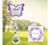 Auntie Gifts, Gifts for Auntie from Niece Nephew Sun Catchers, Aunt Auntie Birthday Gifts, Mothers Day Christmas Aunt Gifts from Niece Nephew,Presents for Auntie