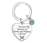 Auntie Gifts Keyring Birthday Gift Christmas Presents Mothers Day Gifts For Aunt Auntie Nephew Gifts From Auntie Aunt Nephew Keychain The Love Between Aunt And Nephew Is Forever (auntie and nephew)