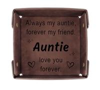 Auntie Gifts, PU Leather Valet Tray Gift for Aunty, Auntie Presents from Nephew