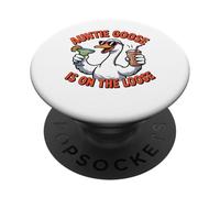 Auntie Goose Is On The Loose Funny Animal Graphic PopSockets Adhesive PopGrip
