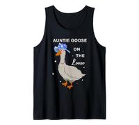 Auntie Goose is On The Loose Funny Summer Aunt Silly Goose Tank Top