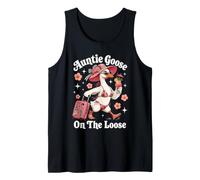 Auntie Goose On The Loose Funny Vacation Meme Design Tank Top