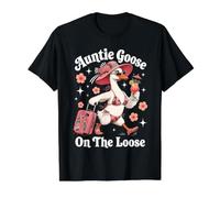 Auntie Goose On The Loose Funny Vacation Meme Design Value Graphic T-Shirt, Men, Black, L