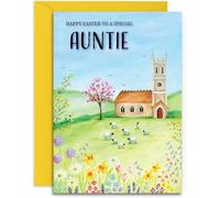 Auntie Happy Easter Card - A5 Size with Envelope
