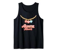 Auntie Heart Charm Cute Aunt Niece Nephew Gift Trendy Tank Top