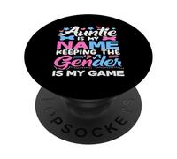 Auntie Is My Name Keeping The Gender Is My Game Reveal PopSockets Adhesive PopGrip