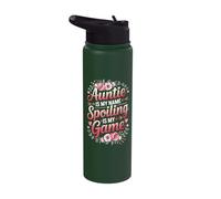 Auntie is My Name Spoiling is My Game Stainless Steel Insulated Water Bottle