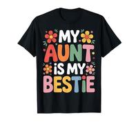 Auntie Love My Aunt Is My Bestie Niece Support Family Bond T-Shirt