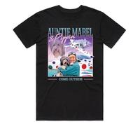 Auntie Mabel & Pippin Homage T-Shirt Tee Funny 90s UK TV Show Come Outside Black M