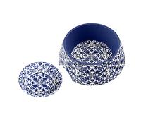 Auntie Morags Canyon Clay Indigo Melamine Medium Pet Bowl & Saucer Set