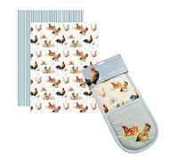 Auntie Morags Eddingtons Pecking Order - Tea Towels & Double Glove Set