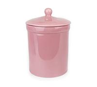 Auntie Morags Pink Ceramic Compost Caddy - Portland Kitchen Ceramic Compost Bin for Food Waste Recycling