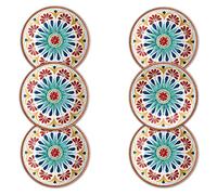 Auntie Morags Purely Home Melamine/Plastic Outdoor/Camping/Picnic Side Plates Set (Rio Medallion, 6)