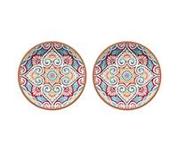 Auntie Morags Purely Home Rio Corte - Outdoor/Camping/BBQ - Melamine Dinner Plates Sets (2)