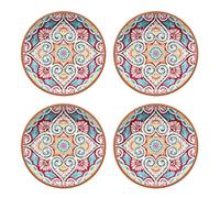 Auntie Morags Purely Home Rio Corte - Outdoor/Camping/BBQ - Melamine Dinner Plates Sets (4)