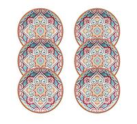 Auntie Morags Purely Home Rio Corte - Outdoor/Camping/BBQ - Melamine Dinner Plates Sets (6)