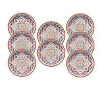 Auntie Morags Purely Home Rio Corte - Outdoor/Camping/BBQ - Melamine Dinner Plates Sets (8)