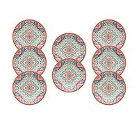 Auntie Morags Purely Home Rio Corte - Outdoor/Camping/BBQ - Melamine Side Plates Sets (8)