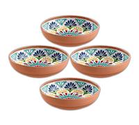 Auntie Morags Purely Home Rio Medallion 21cm Outdoor Plastic/Melamine - Cereal/Pudding/Dessert/Salad Bowl - x 4