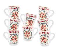 Auntie Morags Purely Home Rio Medallion Melamine/Plastic Outdoor/Camping/BBQ Mugs (Mediterranean, 8)