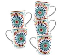 Auntie Morags Purely Home Rio Medallion Melamine/Plastic Outdoor/Camping/BBQ Mugs (Rio Medallion, 5)