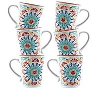 Auntie Morags Purely Home Rio Medallion Melamine/Plastic Outdoor/Camping/BBQ Mugs (Rio Medallion, 6)