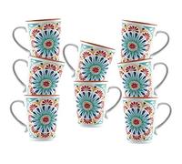 Auntie Morags Purely Home Rio Medallion Melamine/Plastic Outdoor/Camping/BBQ Mugs (Rio Medallion, 8)